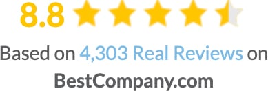 8.8 Rating Based from BestCompany.com