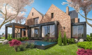 a modern brick home