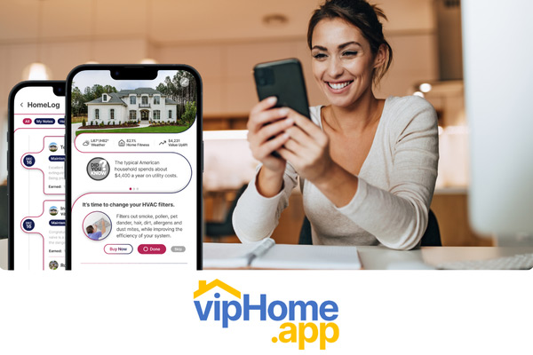 Woman using vipHome.app